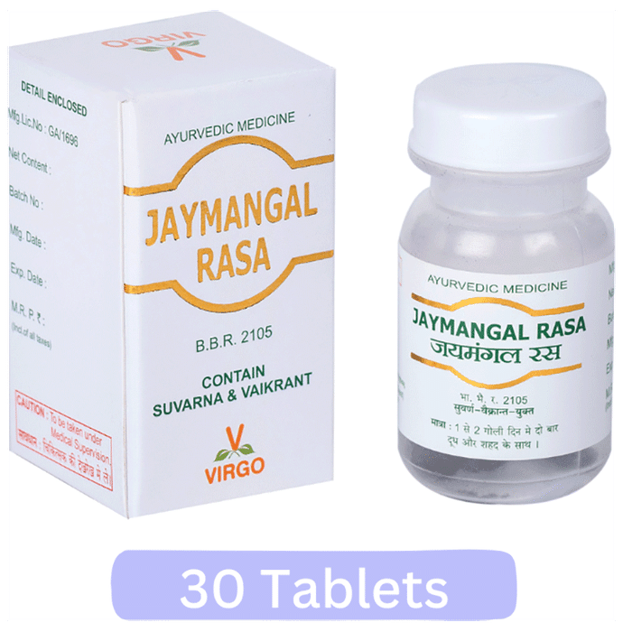 Virgo Jaymangal Rasa Tablet Contain Suvarna & Vaikrant