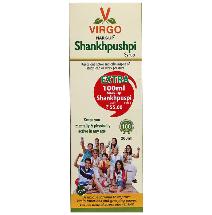 Virgo Mark-Up Shankhpushpi Syrup with 100ml Free