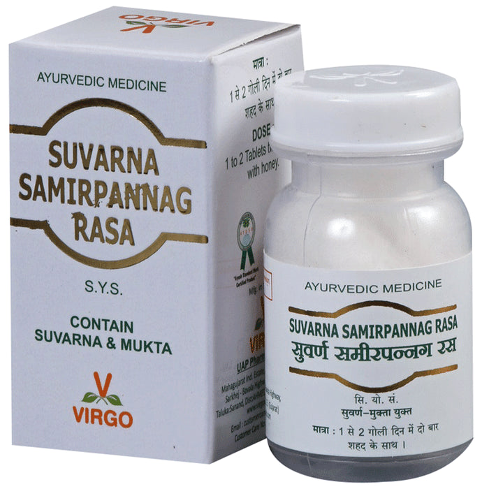 Virgo Suvarna Samirpannag Rasa Tablet Contain Suvarna & Mukta - Classic Derma