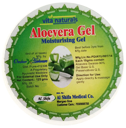Vita Naturals Alovera Moisturising Gel Natural