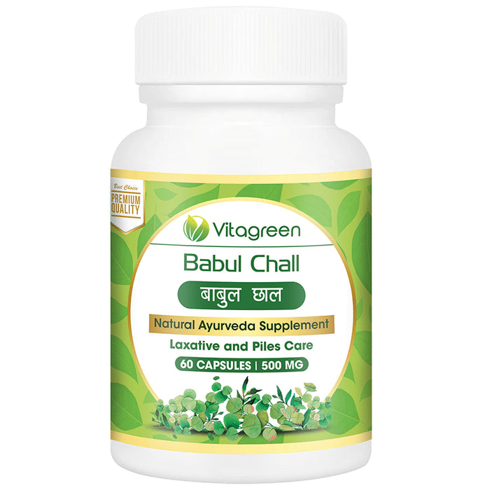 Vitagreen Babul Chall 500mg Capsule - Classic Derma