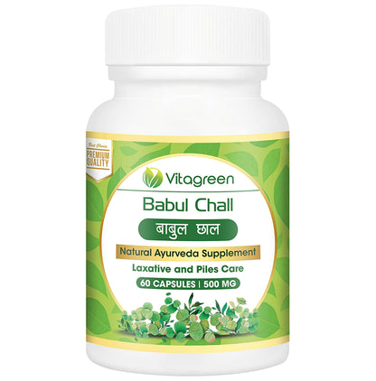 Vitagreen Babul Chall 500mg Capsule - Classic Derma