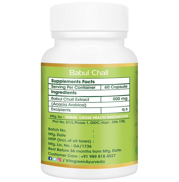 Vitagreen Babul Chall 500mg Capsule