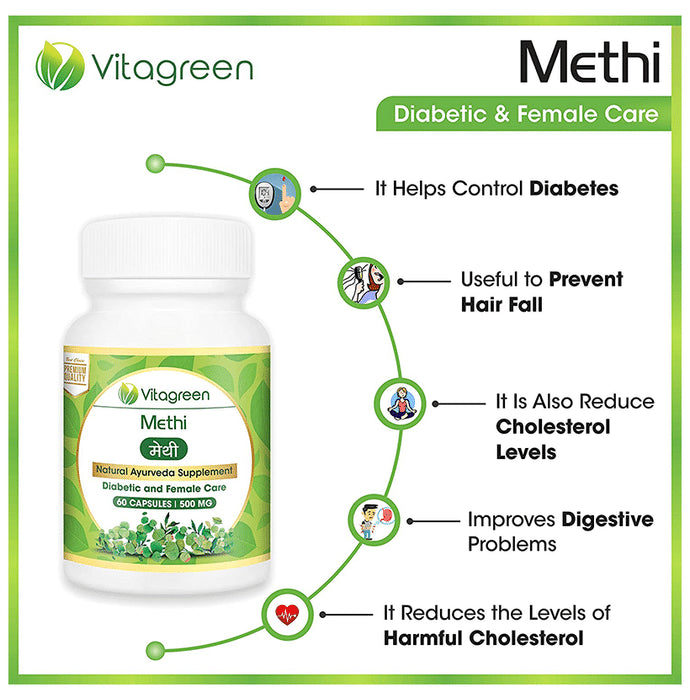 Vitagreen Methi 500mg Capsule