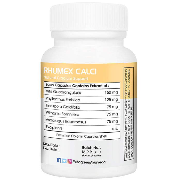 Vitagreen Rhumex Calci 500mg Capsule
