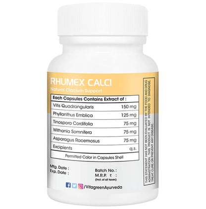 Vitagreen Rhumex Calci 500mg Capsule