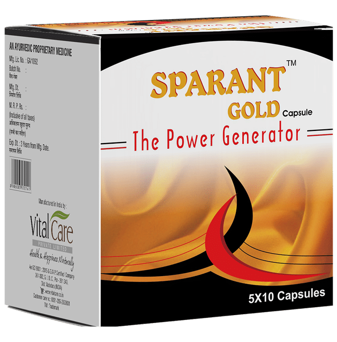 Vital Care Sparant Gold Ayurvedic Capsule for Power - Classic Derma