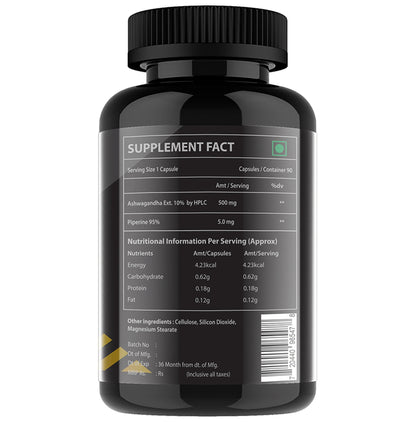 Vitaminhaat Ashwagandha Extract 10% HPLC 500mg Capsule