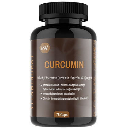 Vitaminhaat Curcumin with Piperine Capsule - Classic Derma