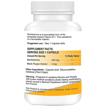 Vitaruhe Benfotiamine 300 Mg With Bioperine Capsule