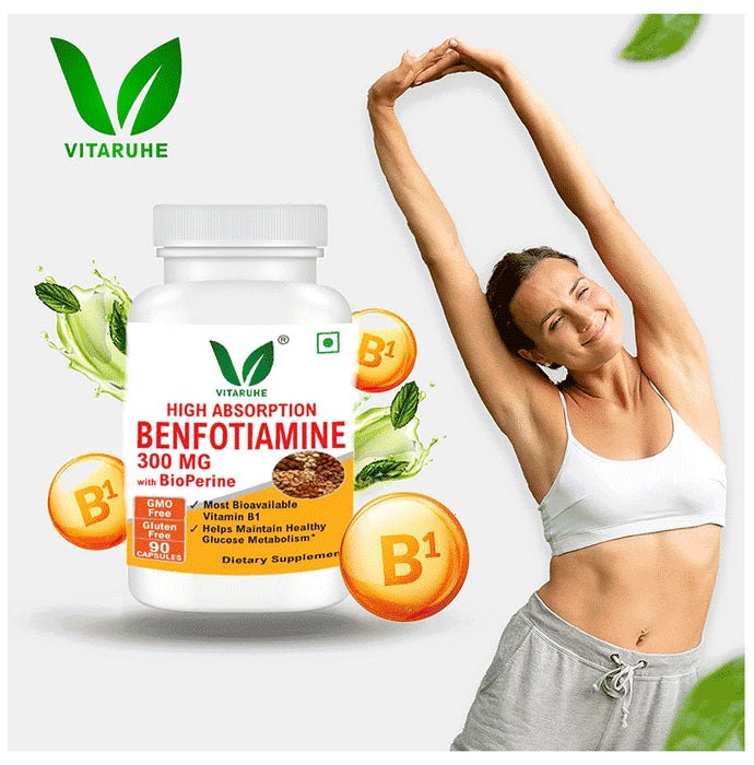 Vitaruhe Benfotiamine 300 Mg With Bioperine Capsule