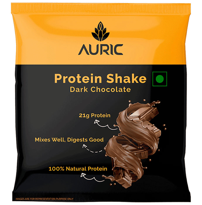 Auric Protein Shake Sachet (36gm Each) Dark Chocolate - Classic Derma