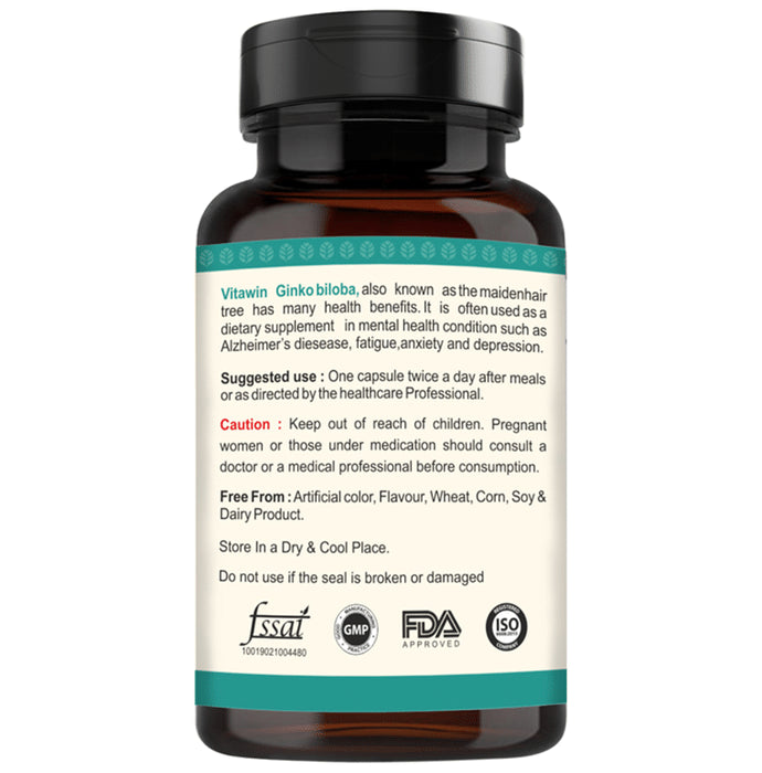 Vitawin Ginkgo Biloba 500mg Vegetarian Capsule