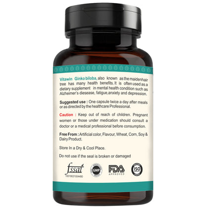 Vitawin Ginkgo Biloba 500mg Vegetarian Capsule