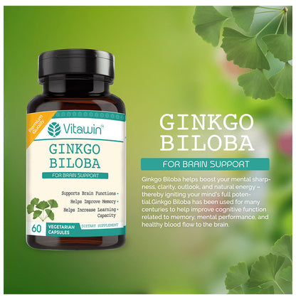 Vitawin Ginkgo Biloba 500mg Vegetarian Capsule