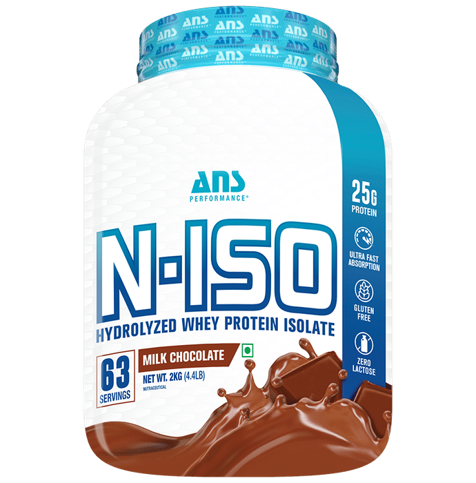 ANS Performance N-Iso Hydrolyzed Whey Protein Isolate Powder Milk Chocolate - Classic Derma