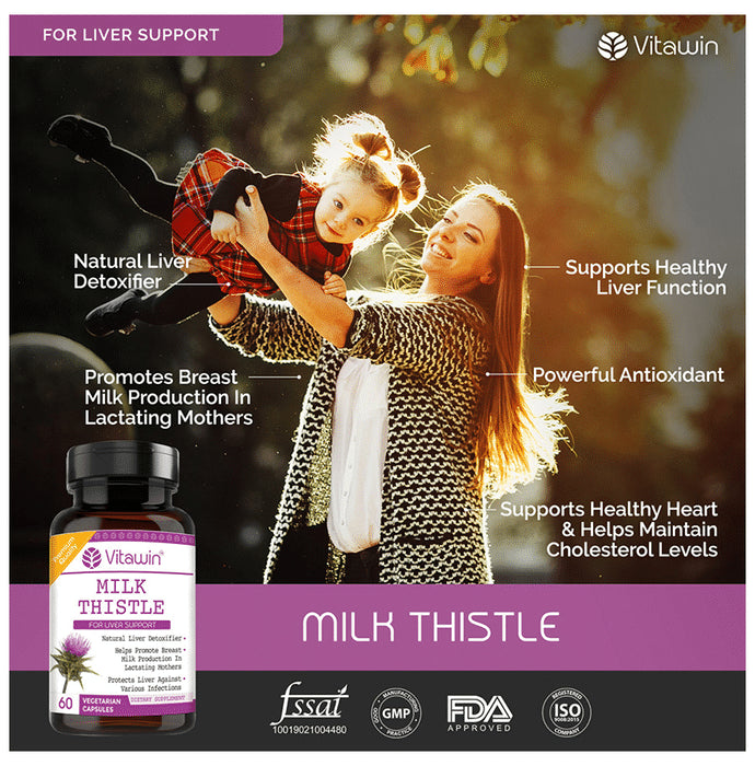 Vitawin Milk Thistle 500mg Vegetarian Capsule