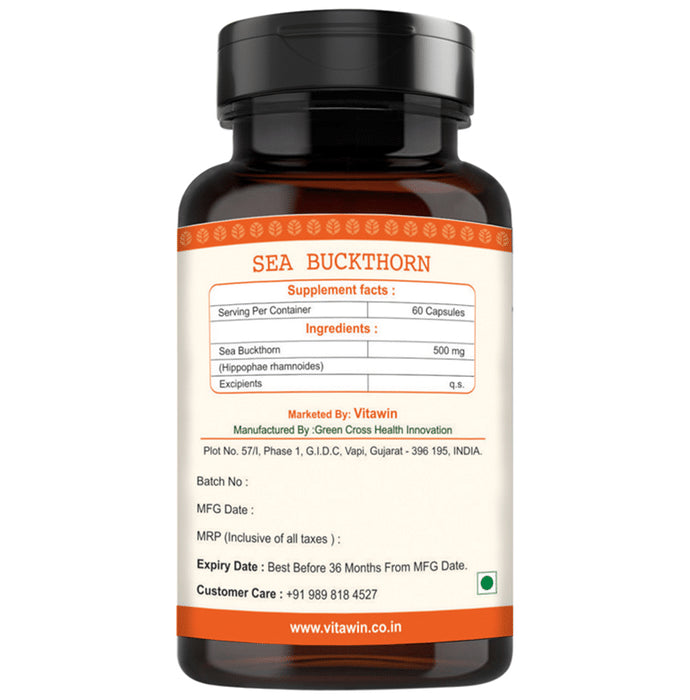 Vitawin Sea Buckthorn 500mg Vegetarian Capsule