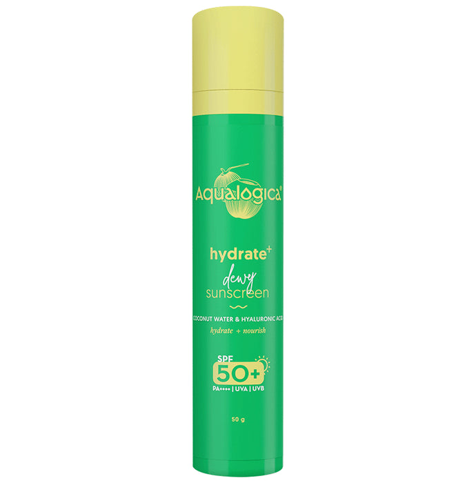 Aqualogica Hydrate+ Dewy Sunscreen for UVA/B & Blue Light Protection SPF 50+ PA++++ - Classic Derma