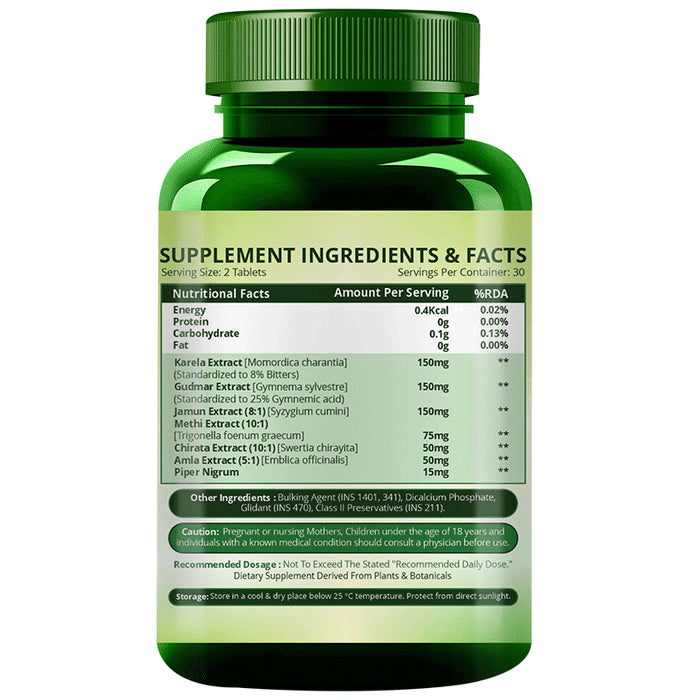 Vlado's Himalayan Organics Gluco Balance Vegetarian Tablet | Stabilizes Blood Sugar