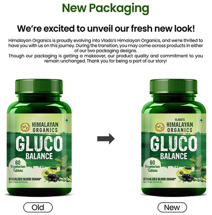 Vlado's Himalayan Organics Gluco Balance Vegetarian Tablet | Stabilizes Blood Sugar