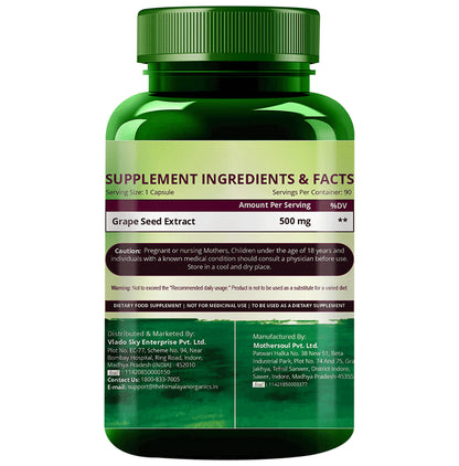 Vlado's Himalayan Organics Grape Seed Extract 500mg for Healthy Cholesterol Level