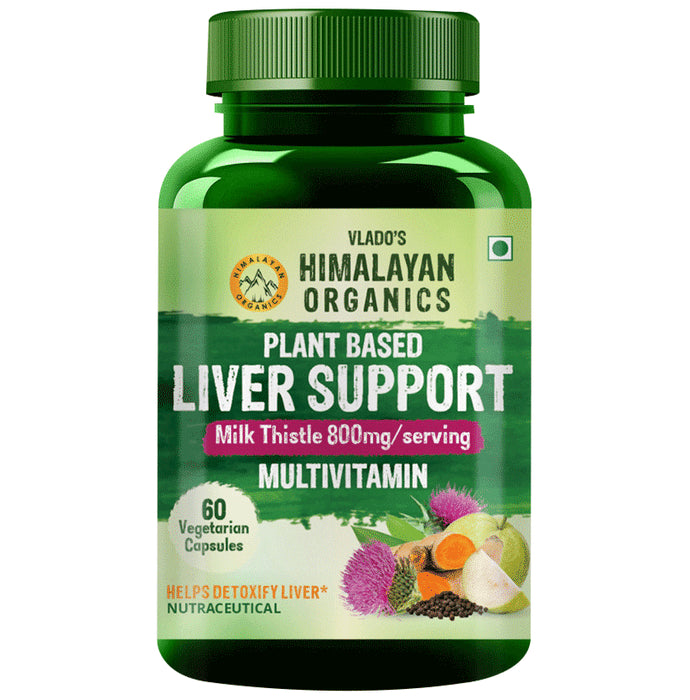 Vlado's Himalayan Organics Plant Based Liver Support with Milk Thistle Vegetarian Capsule - Classic Derma