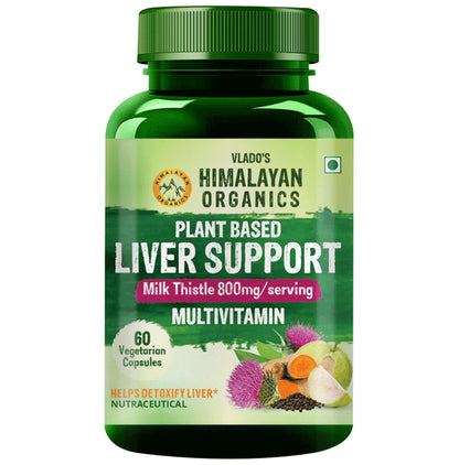 Vlado's Himalayan Organics Plant Based Liver Support with Milk Thistle Vegetarian Capsule - Classic Derma