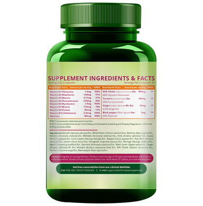 Vlado's Himalayan Organics Plant Based Liver Support with Milk Thistle Vegetarian Capsule