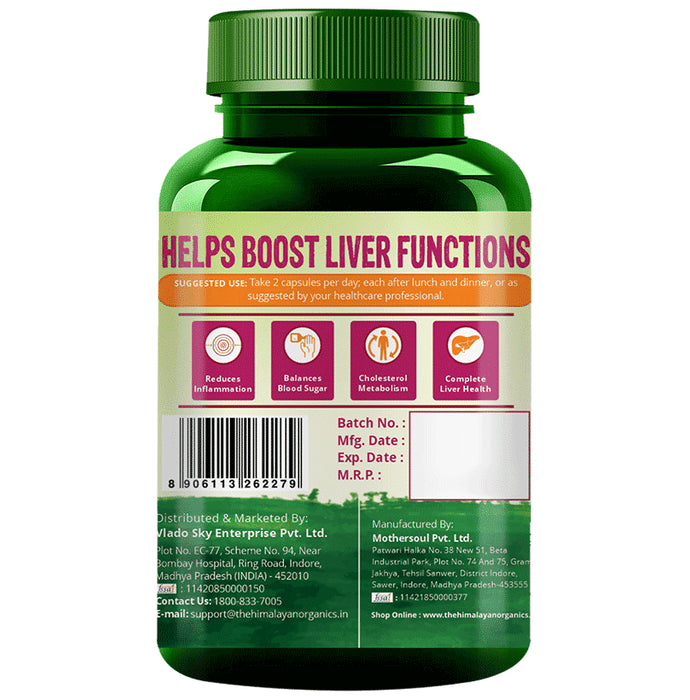 Vlado's Himalayan Organics Plant Based Liver Support with Milk Thistle Vegetarian Capsule