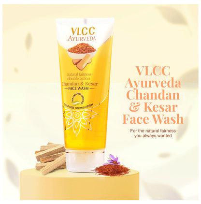 VLCC Combo Pack of Chandan & Kesar Facewash (2) & Haldi & Chandan Facewash (2)