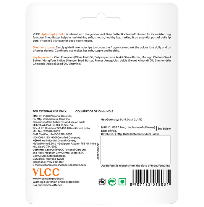 VLCC Hydrating Lip Balm with Shea Butter & Vitamin E