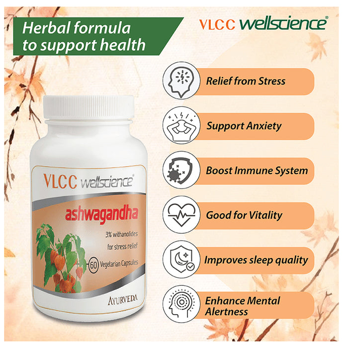 VLCC Wellscience Ashwagandha Vegetarian Capsule