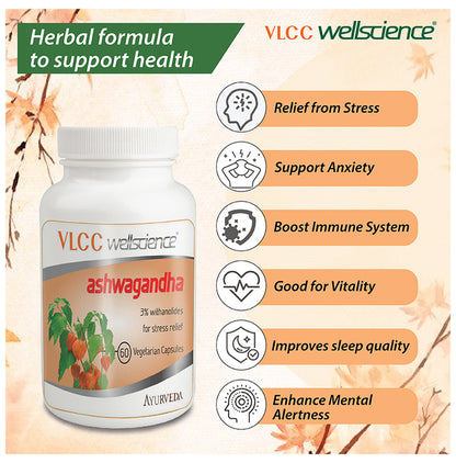 VLCC Wellscience Ashwagandha Vegetarian Capsule