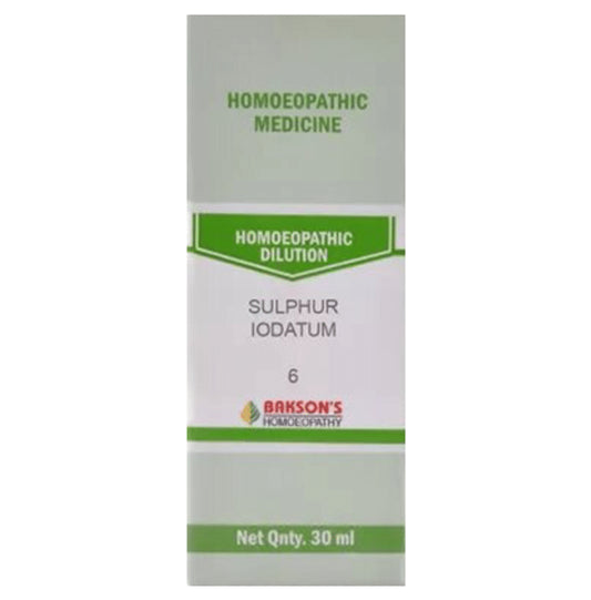 Bakson's Homeopathy Sulphur Iodatum Dilution 6 - Classic Derma
