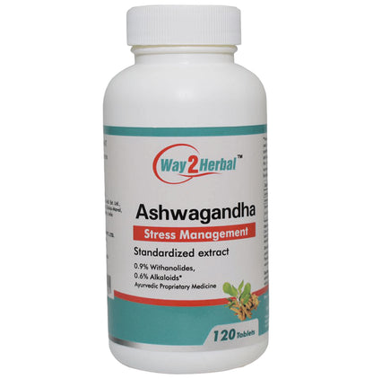 Way2Herbal Ashwagandha Stress Management Tablet - Classic Derma
