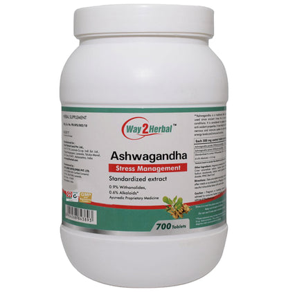 Way2Herbal Ashwagandha Stress Management Tablet - Classic Derma