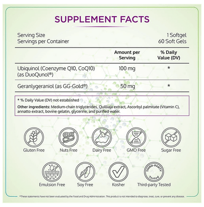 Wellness Extract Duoquinol Bio-Qunol Ubiquinol Plus Softgel Capsules