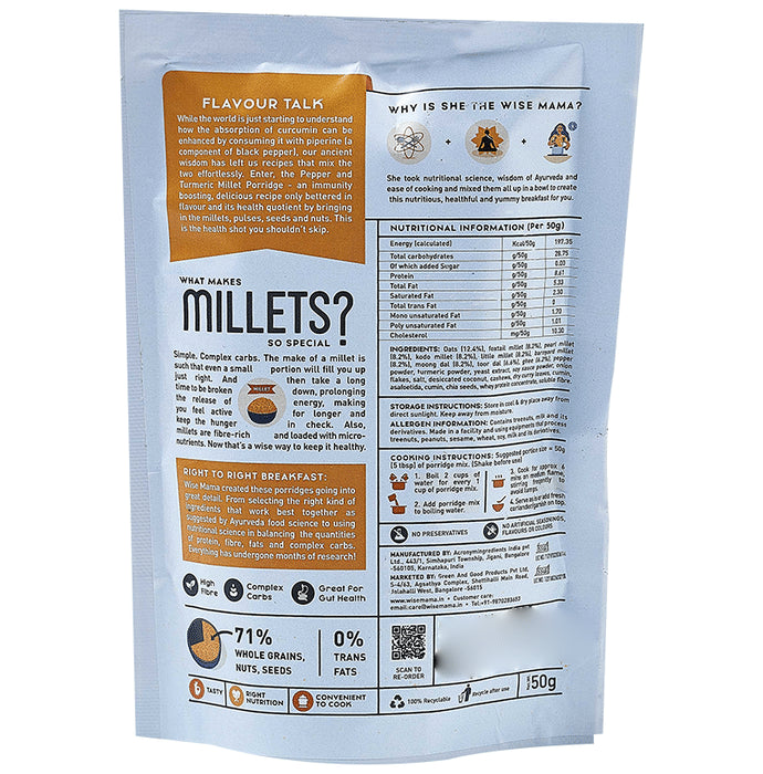 Wise Mama Pepper and Turmeric Millet Porridge