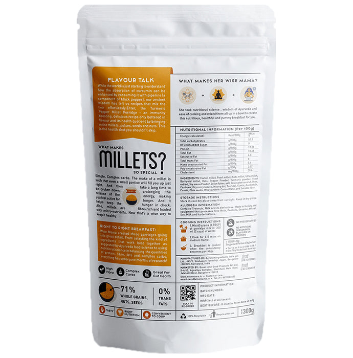Wise Mama Pepper and Turmeric Millet Porridge