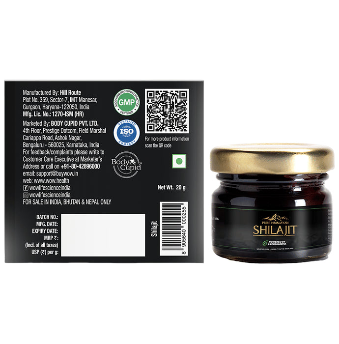 WOW Life Science Pure Himalayan Shilajit Powered by Ashwagandha Resin