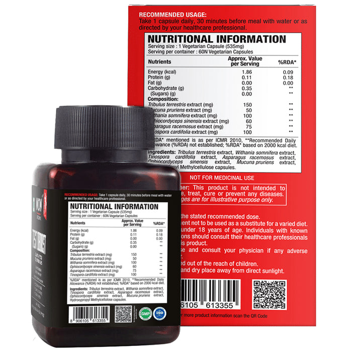 WOW Life Science Testoboost Vegetarian Capsule