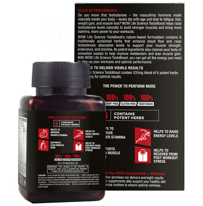 WOW Life Science Testoboost Vegetarian Capsule