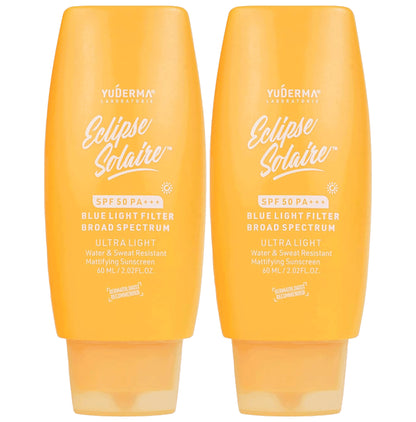 Yuderma Eclipse Solaire Mattifying Sunscreen (60ml Each) SPF 50 PA+++ - Classic Derma