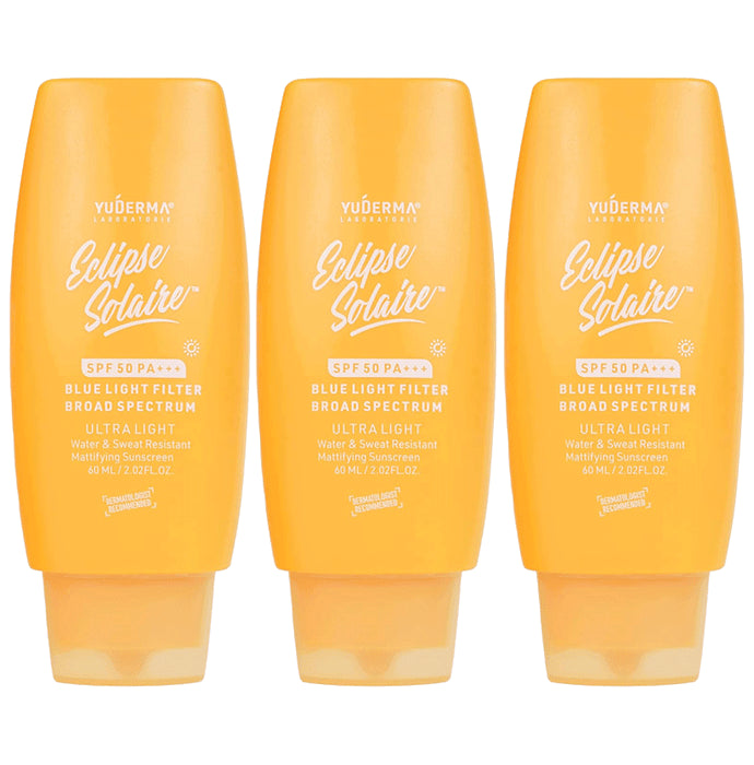Yuderma Eclipse Solaire Mattifying Sunscreen (60ml Each) SPF 50 PA+++ - Classic Derma