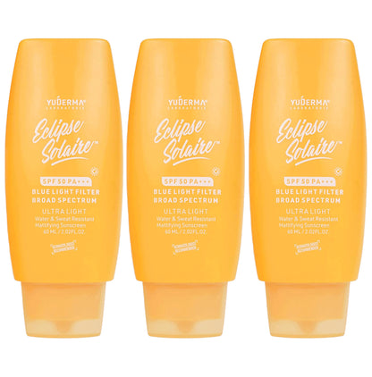 Yuderma Eclipse Solaire Mattifying Sunscreen (60ml Each) SPF 50 PA+++ - Classic Derma