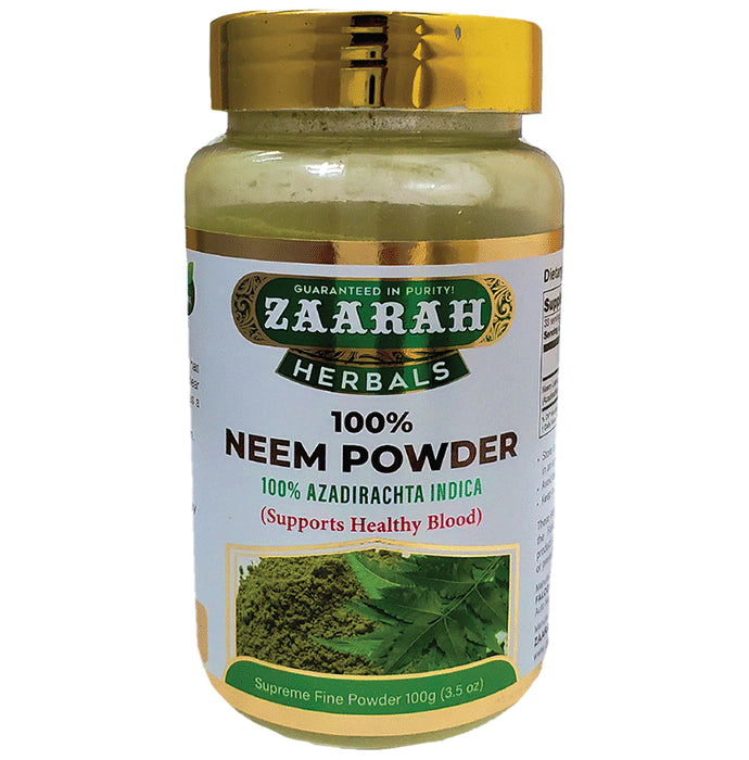 Zaarah Herbals 100% Neem Powder - Classic Derma