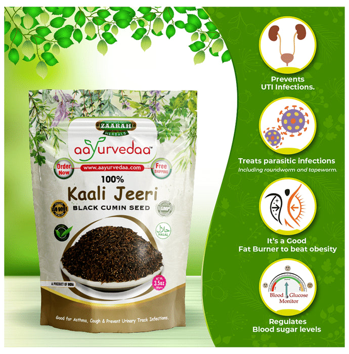 Zaarah Herbals Aayurvedaa 100% Kaali Jeeri