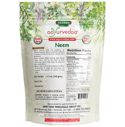 Zaarah Herbals Aayurvedaa 100% Neem