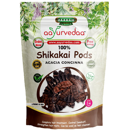 Zaarah Herbals Aayurvedaa 100% Shikakai Pods - Classic Derma